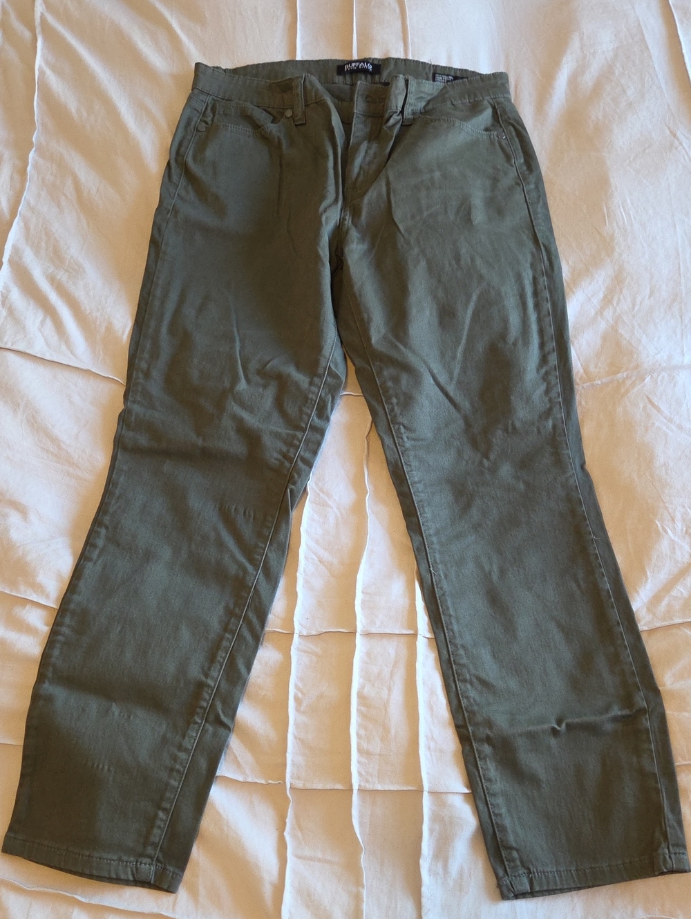 Buffalo David Bitton Olive Green Straight-Leg Women's Jeans